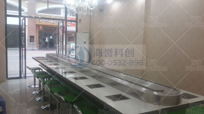 不锈钢链条直线型回转小火锅设备