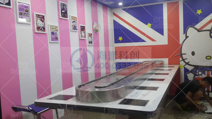 不锈钢链条直线型回转小火锅设备